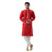 Red Color Silk Punjabi With Contrast Color Border Neck Design Punjabi (NS83) Red Color Silk Punjabi With Contrast Color Border Neck Design Punjabi (NS83)